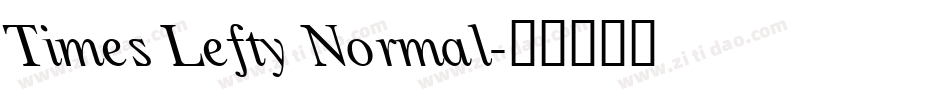 Times Lefty Normal字体转换